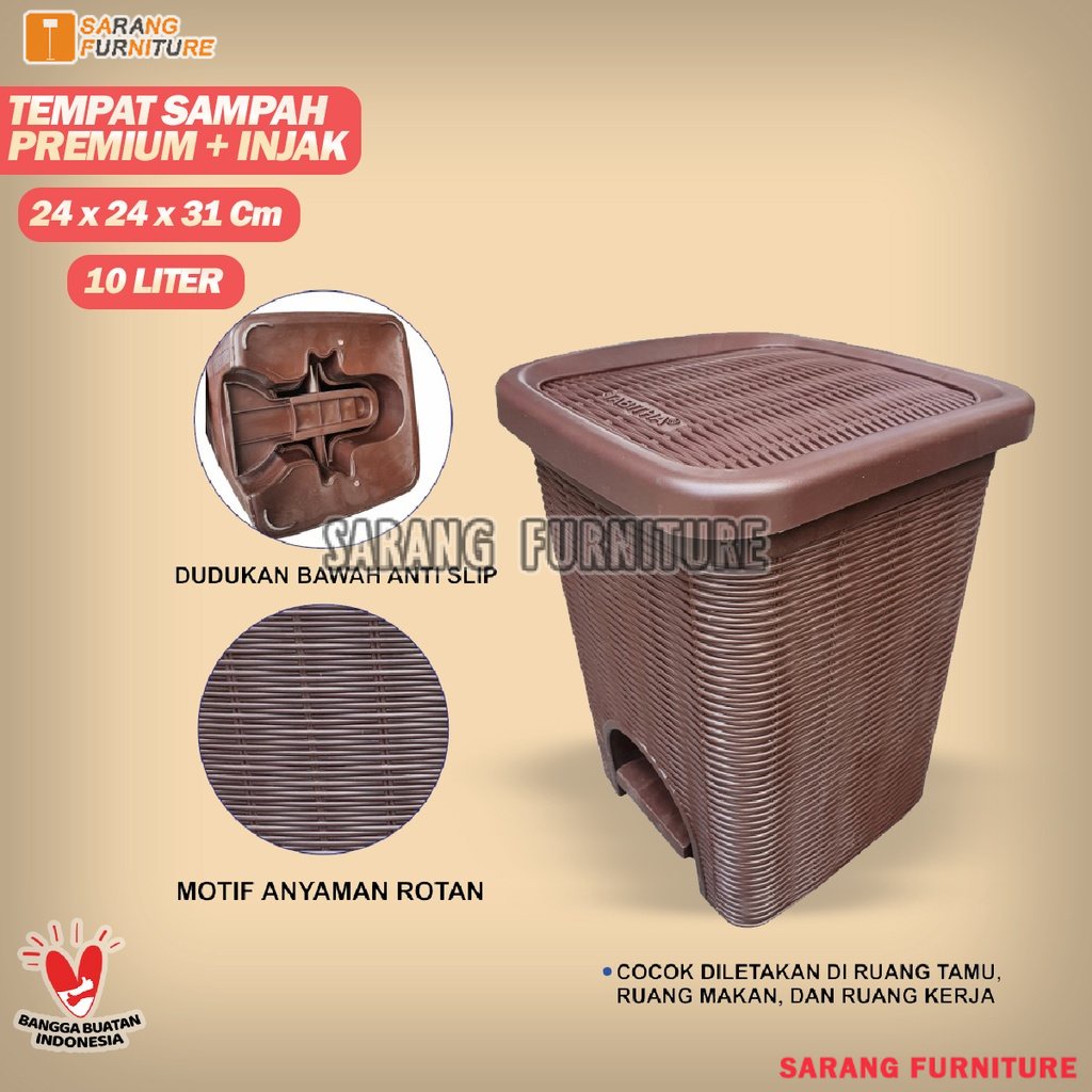 Tempat Sampah Tong Sampah Injak Tempat Sampah Tabitha Original Dust Bin 10 Liter Tong Sampah Murah