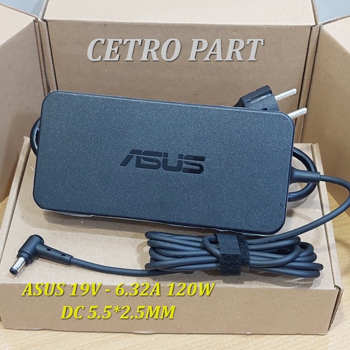 Adaptor Charger Laptop Asus 19v-6.32a kotak 120W DC 5.5*2.5mm -NEW