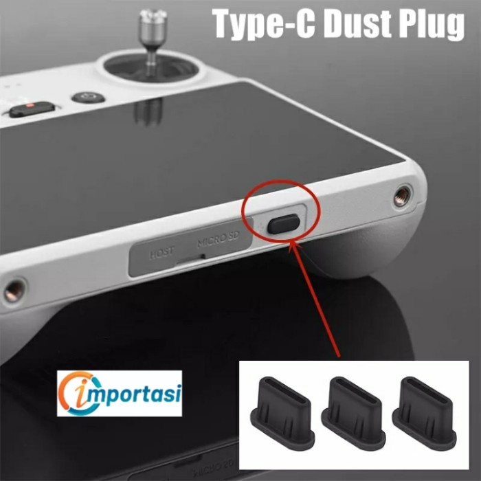 Tutup Lubang Type C Remote Control Dust Plug Drone DJI MINI 3 PRO RC RC-N1