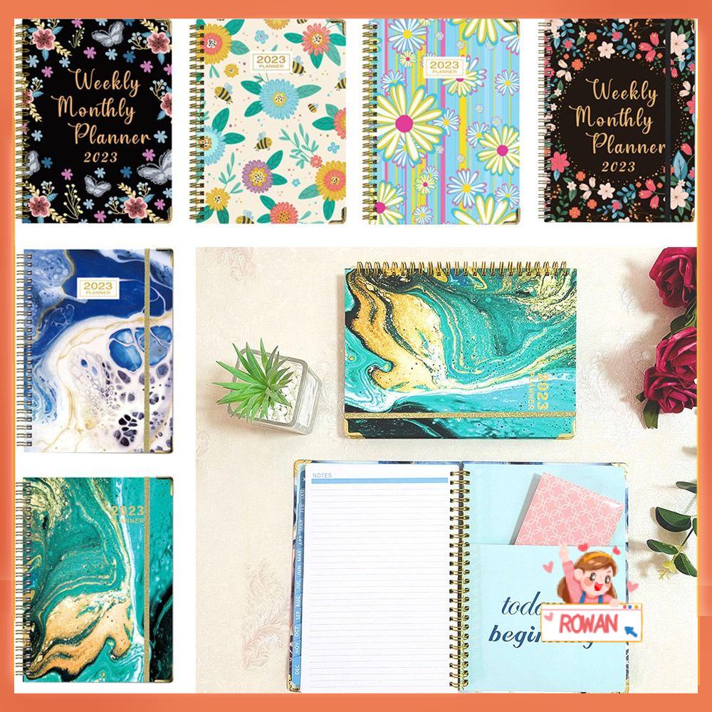 R-flower 2023 Notebook Isi Ulang Jadwal Alat Tulis Loose Leaf Ring Binder Notepad