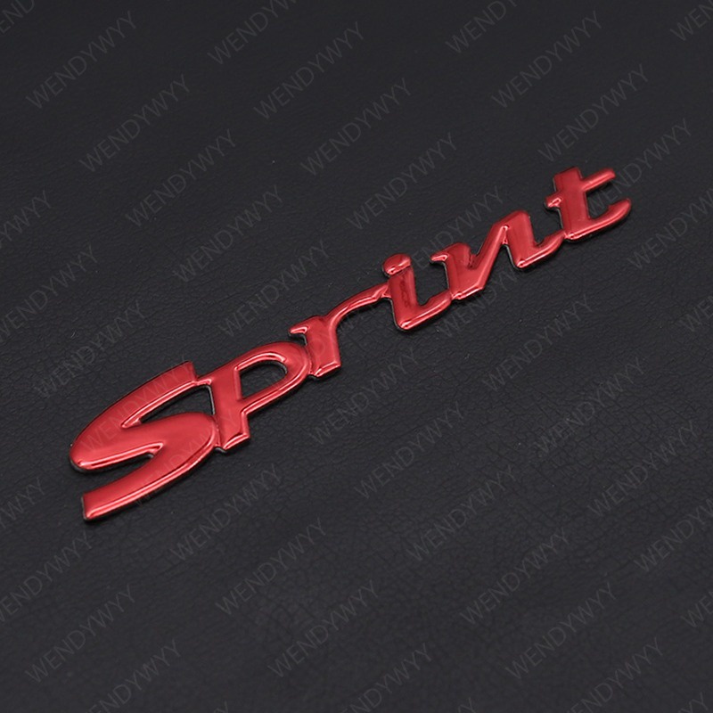 Logo Emblem Sprint 3D Soft Stiker Hias Warna Silver Gold Hitam Merah Untuk Semua Model Vespa Motor