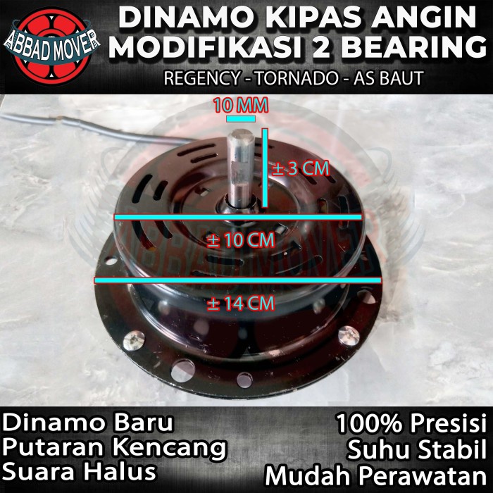 Dinamo Kipas Angin Regency Double Bearing Lepas Pasang