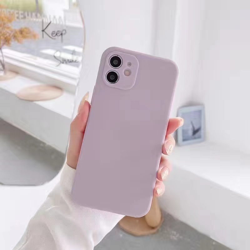 Square Case OPPO Reno 2F 3 4 5 6 7Z F5 Youth A83 F1S Silikon Cair Soft TPU Case Hitam