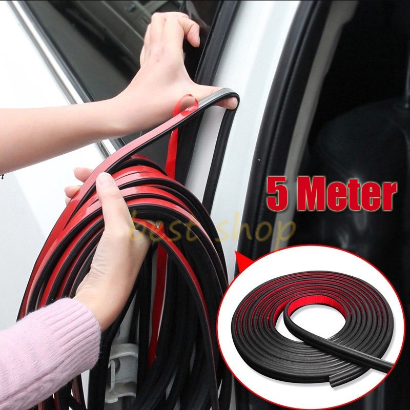 5meter Universal Kedap Suara Mobil Silence Skema Kualitas Tinggi Karet Seal strip Bentuk B Isolasi Bumper strip Aksesoris interior Mobil