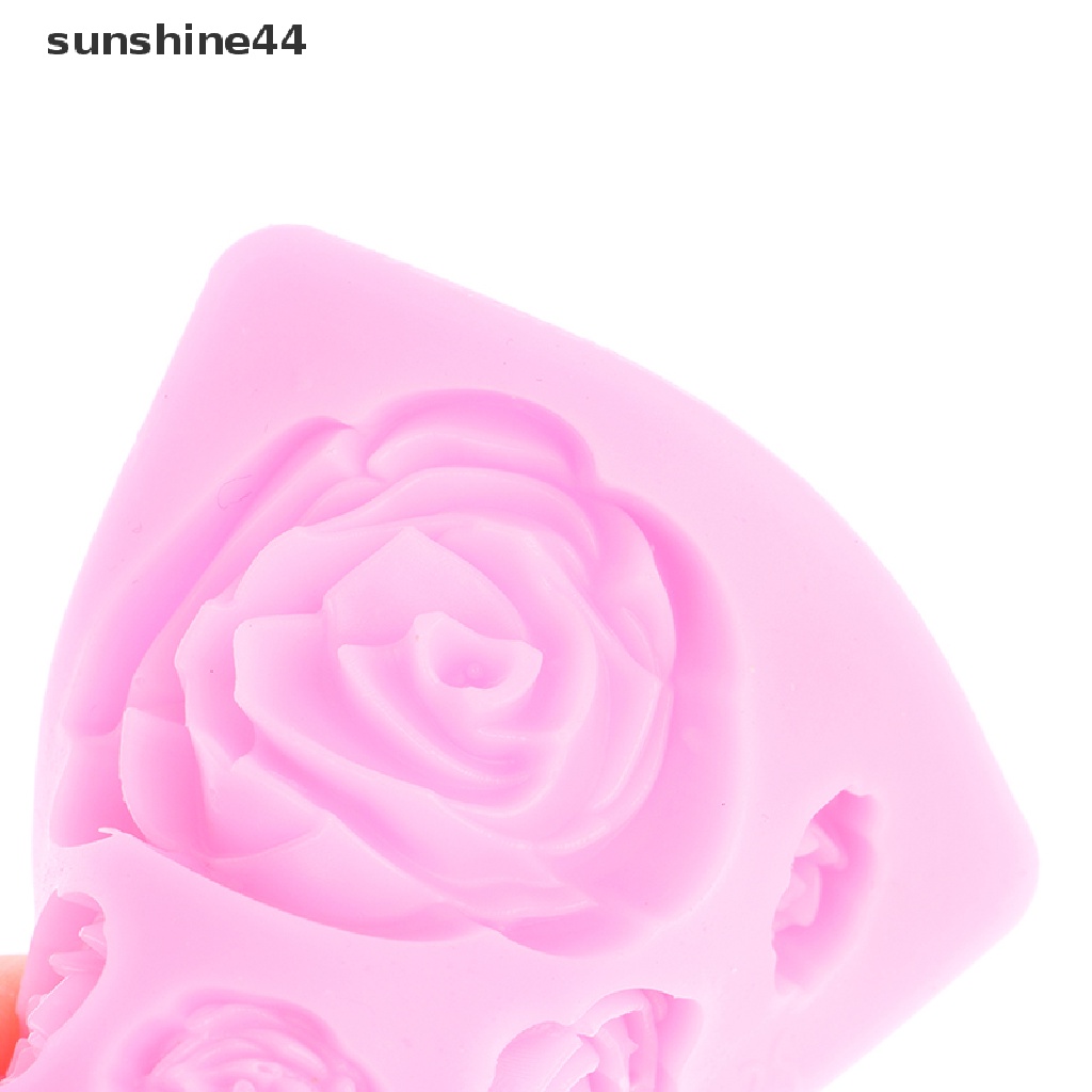 Sunshine Portable Kitchen Rose Flowers Mold Cetakan Silikon Kue Cetakan Coklat ID