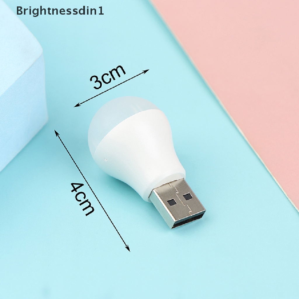 [Brightnessdin1] Usb Lampu Malam Lampu LED Mini Portable Laptop Lighg Charging Lampu Baca Butik