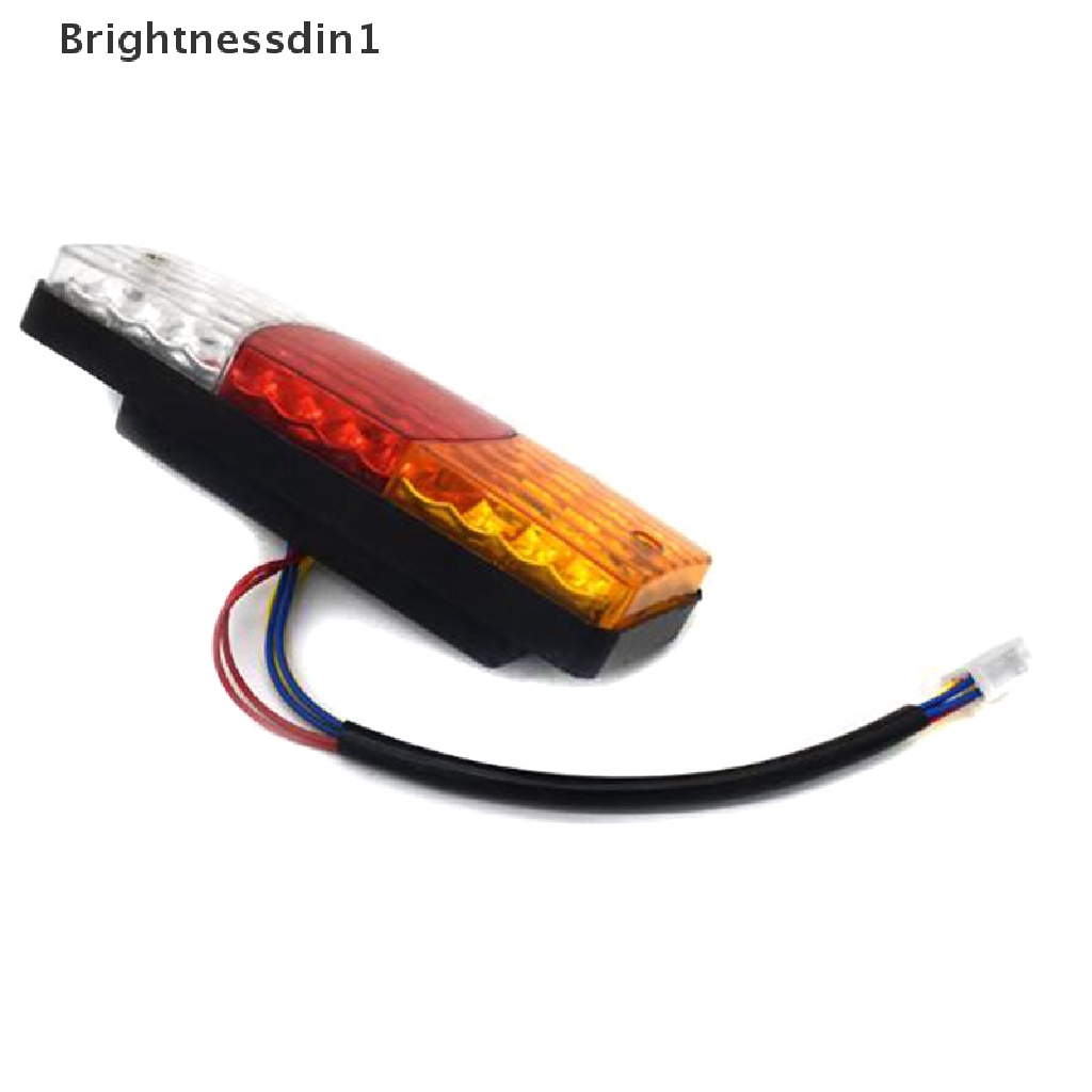 [Brightnessdin1] 3warna LED Waterproof Tail Light Rem Mundur Berhenti Sein Motor 12V Butik