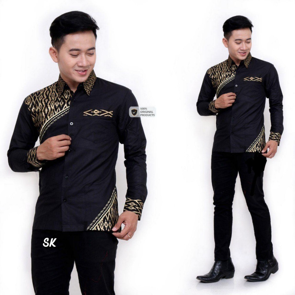 Koko Batik Fashion Muslim Kombinasi C07 Al Haramain Hijau M/L/XL Dewasa