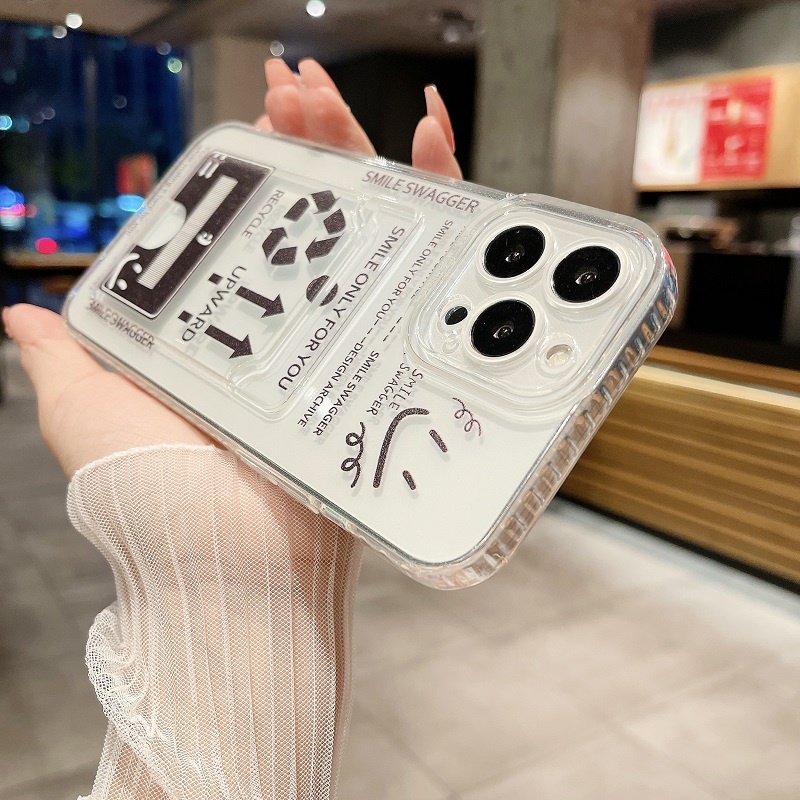 IPHONE Casing Pelindung Handphone Iphone1413 12 11 Pro max Astronot7 8 plus Perlindungan Lingkungan logo plug-in case Perlindungan Paket Lengkap