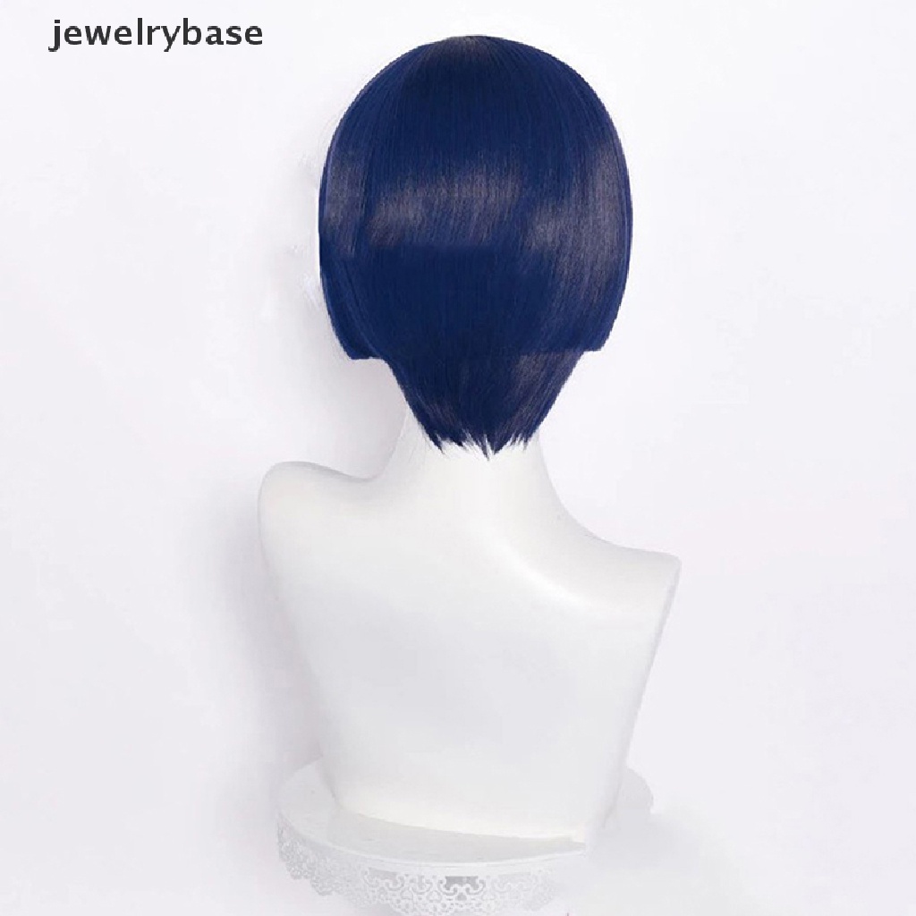 [jewelrybase] Genshin Impact Cosplay Scaramouche Wig Rambut Palsu Biru Cosplay Anime Wig Halloween Wig Butik