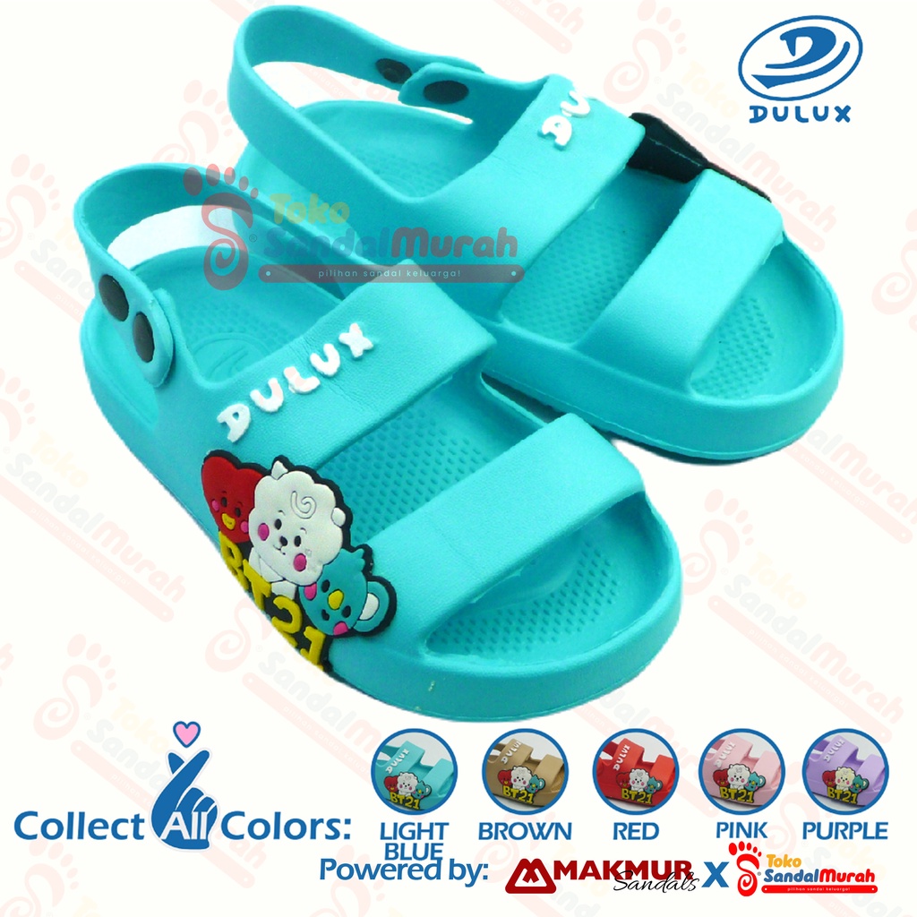 Toko Sendal Murah - Sandal Slop Anak Uk 24 - 29 / Sandal Anak Kartun BT21 / Sandal Anak Tali Belakang / Sandal Anak Warna - Warni / Sandal Anak Nyaman Lucu [Toko Sendal Murah M 391 D BT]
