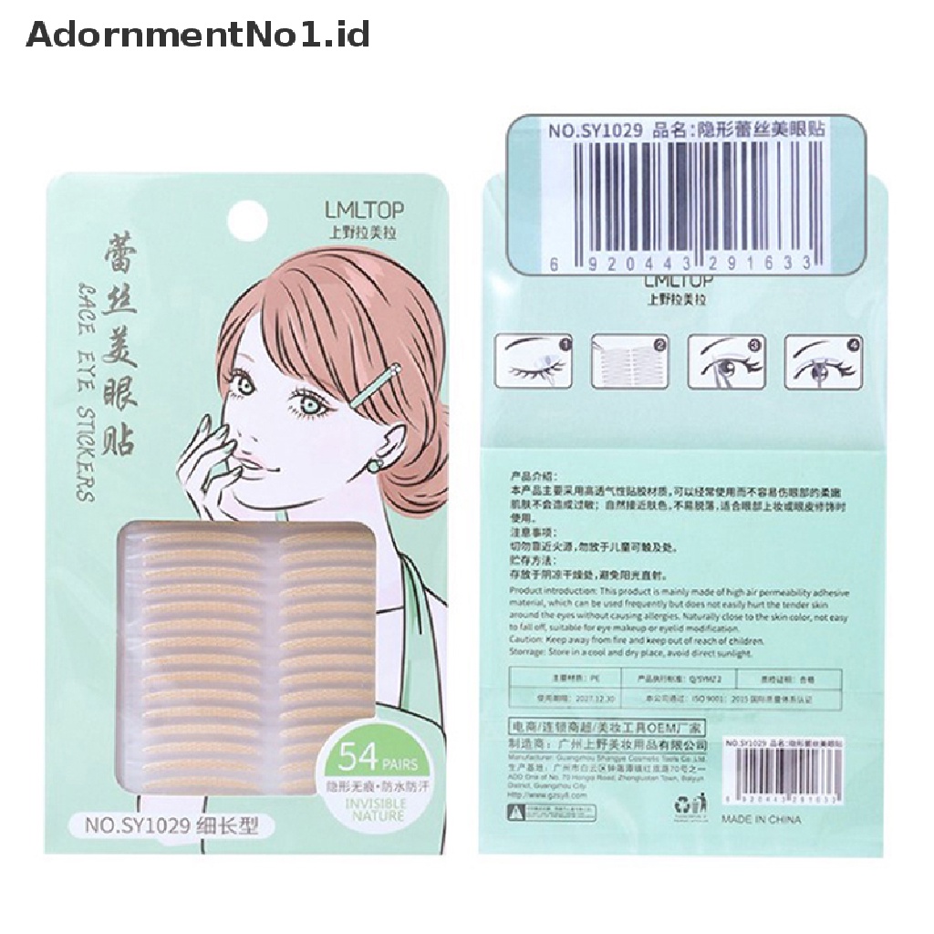 [AdornmentNo1] 54pcs Stiker Kelopak Mata Ganda Renda Mesh Beauty Eye Paste Untuk Anak Perempuan Eyes Make Up [ID]