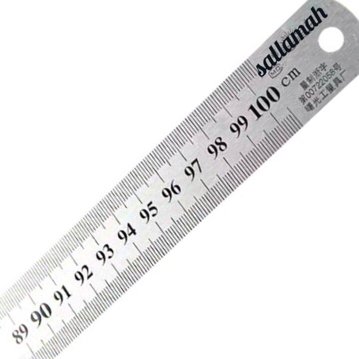 PENGGARIS POLA JAHIT  BESI TEBAL PANJANG 100 CM  STAINLES STEEL 1 METER  PENGGARIS POLA JAHIT  pengg