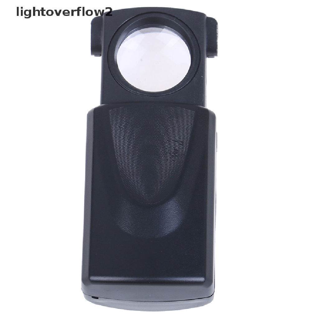 [lightoverflow2] Mini folding loupe magnifier glass led lens loupe jewelry watch repair tool [ID]