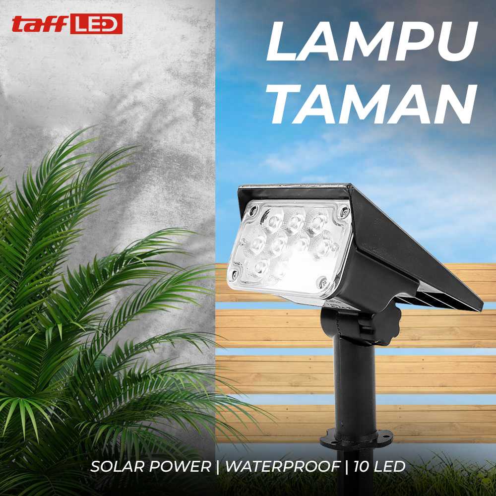 (BISA COD) FTIHSHP LED Lampu Taman Hias Tancap Solar Power Waterproof 10 LED 2835 - TS-G2202