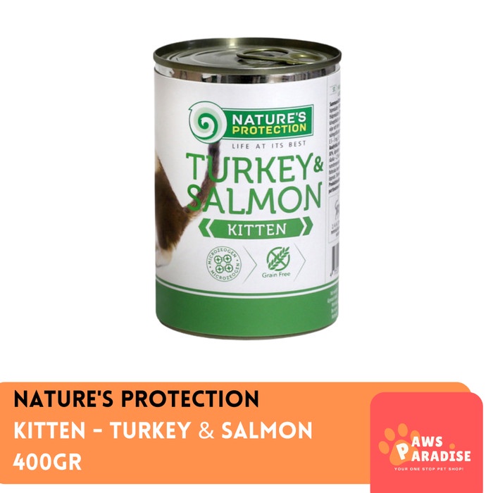 Natures Protection - Kitten Turkey &amp; Salmon 400gr / Makanan Kucing