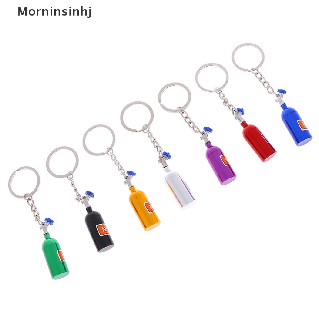 Mornin 1Pc NOS Nitrous Oxide Bottle Key Chain Gantungan Kunci Keyring Stash Box Storag id