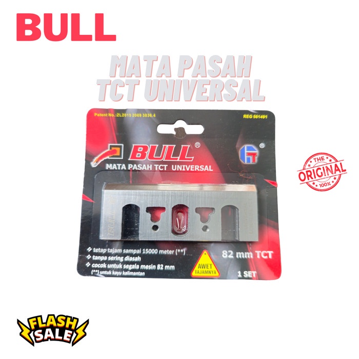 MATA PISAU BULL UNIVERSAL 82 MM TCT PLANER KETAM SERUT P20SB ORIGINAL