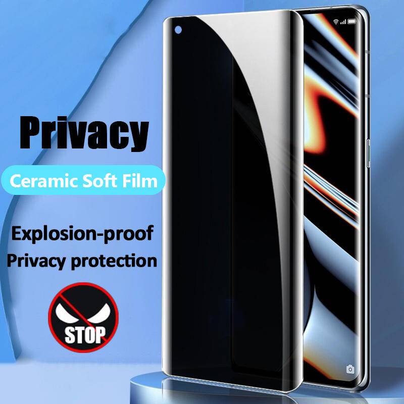 1-2pcs Privasi Film Lembut Keramik Anti spy Untuk Oppo Reno 9 8 7 6 5 4 3 2 Pro Plus Pelindung Layar Untuk Oppo Reno 8Z 8T 7Z 7SE 5F 5K 2F Film Pelindung