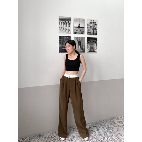 BEFAST - ZRX OOTD WANITA KULOT VAY / ARCELI PANTS TWISTCONE / Celana Kulot Polos Formal / Outfit Daily Wanita Remaja ABG / Pakaian Casual Wanita / Kulot HW Trendy / Fashion kekinian Remaja Wanita / Terlaris