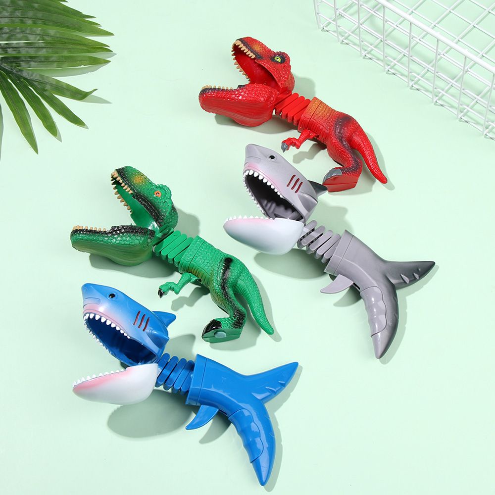 Novelty Dinosaurus Hiu Grabber Mainan Dinosaur Bite Game Teleskopik Klip Kreatif Pick Up Cakar Orang Tua-Anak Mainan Interaktif Untuk Anak Dewasa