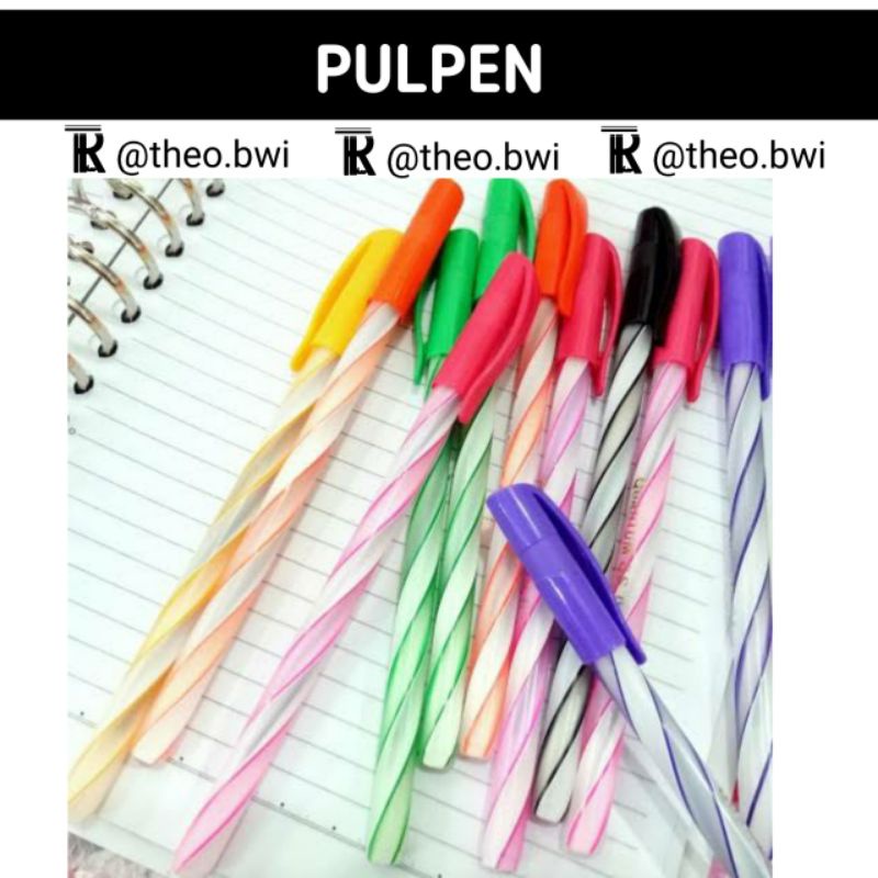 

pulpen tinta hitam, rainbow | Theo R