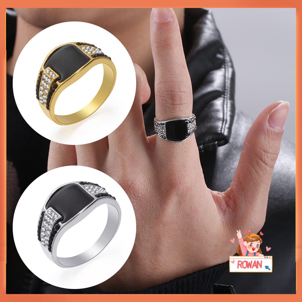 R-flower Hip Hop Ring Freemason totem Vintage Koboi Gothic Motor Biker Hip Hop Two-tone