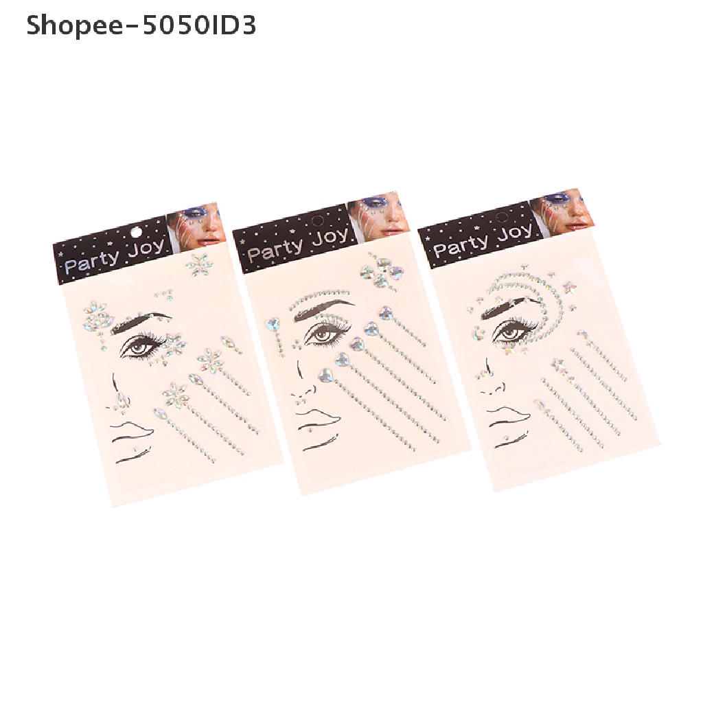 [HOT] Glitter Diamond Makeup Art Eyeliner Bling Wajah Permata Alat Makeup Rhinestones [ID]