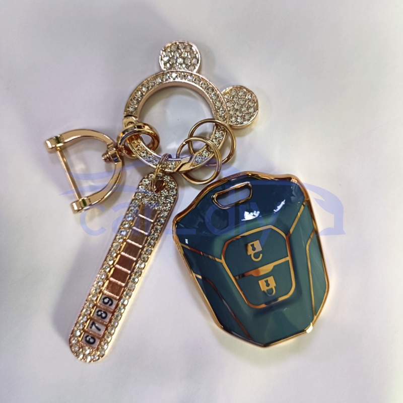 Tpu Key Case Remote Cover Fob Dengan Gantungan Kunci Untuk Isuzu D-MAX 2020-2022 Mu-7 Mu-x Pelindung Shell