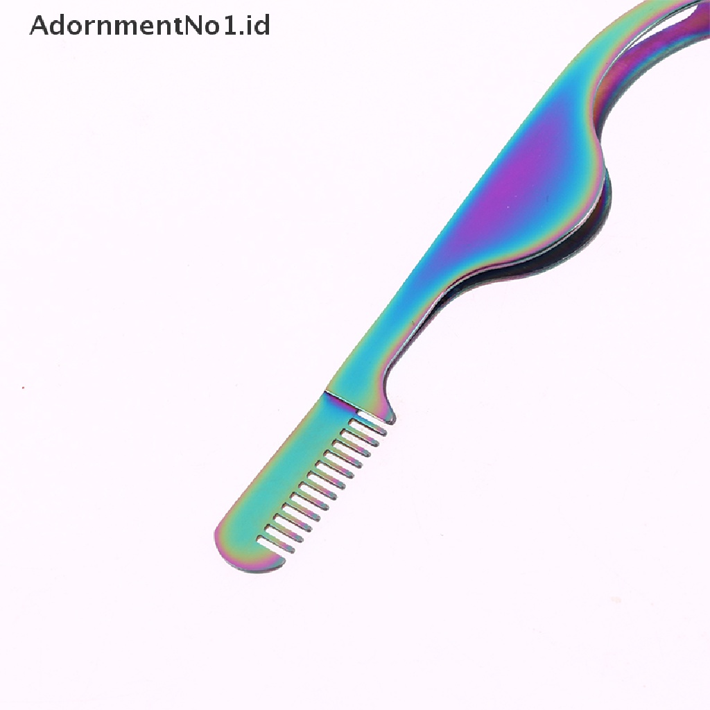 [AdornmentNo1] Pinset Bulu Mata Palsu Fake Eyelashes Aplicator Alat Dengan Sisir Stainless [ID]