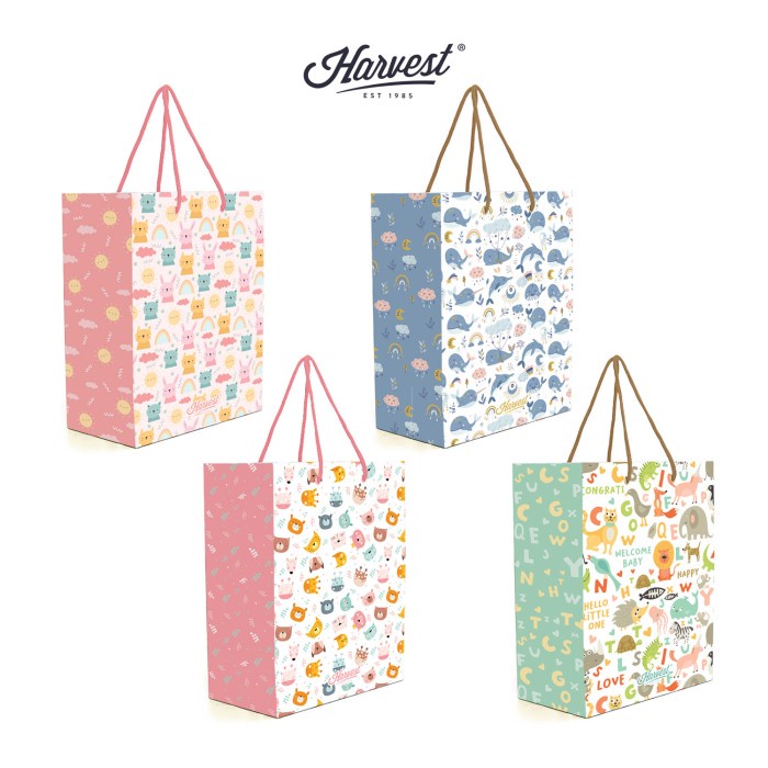 

⭐BISA COD⭐ Paper Bag Baby / New Born Harvest (L) Baby Land - Paket isi 4