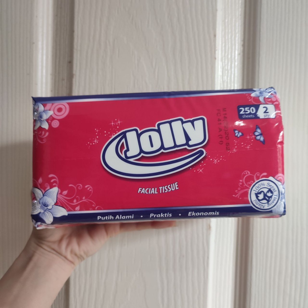 Jolly Facial Tissue / Tisue Wajah 250 sheets x 2 ply per piece