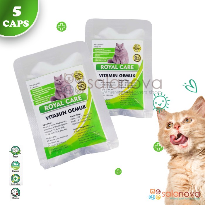 Royal Care Vitamin Gemuk Sachet Vitamin Penggemukan Kucing