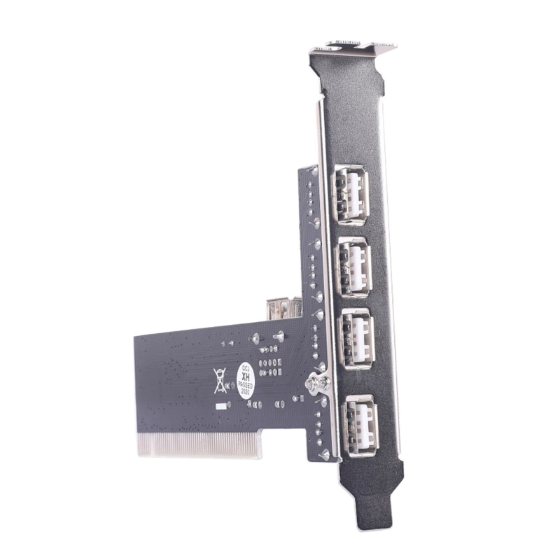 Btsg PCI Adapter Card 4port USB 2.0 480Mbps Kecepatan Tinggi Via Hub Untuk Vista Untuk Windows