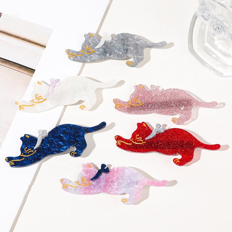 Baru Lucu Kartun Kucing Jepit Rambut Serat Asetat Rambut Klip Poni Duckbill Klip Untuk Wanita Gadis Fashion Jepit Aksesoris Rambut