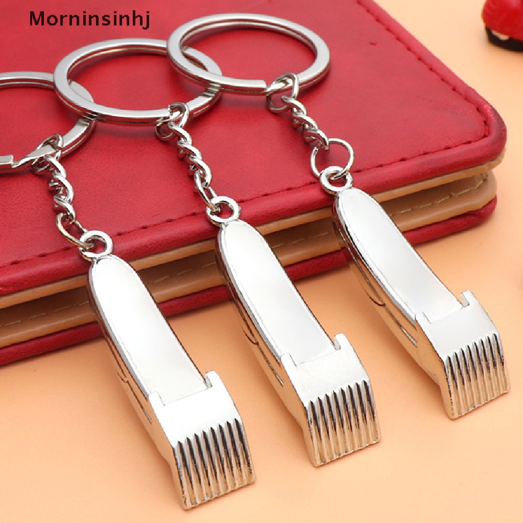 Mornin Barber Shop Hair Dresser Gantungan Kunci Shaver Pendant Keyring Hair Dresser Jewellery id