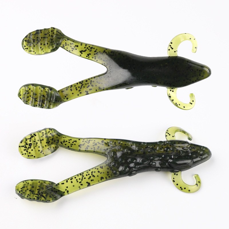 1pcs Karet Katak Lembut Memancing 10cm/11.9g Fishing Lure Baits Umpan Ikan Lembut Dengan Kait Engkol
