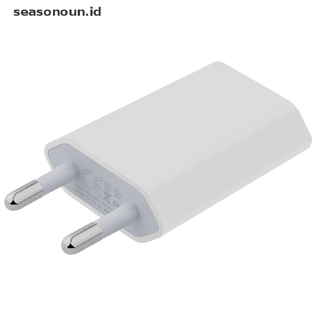 Seasonoun Kabel USB Charger Telepon 5V 1A EU Plug Travel Phone Charger EU/USA Plug Standard Universal USB Charger Dinding Travel Charger Power Adapter.