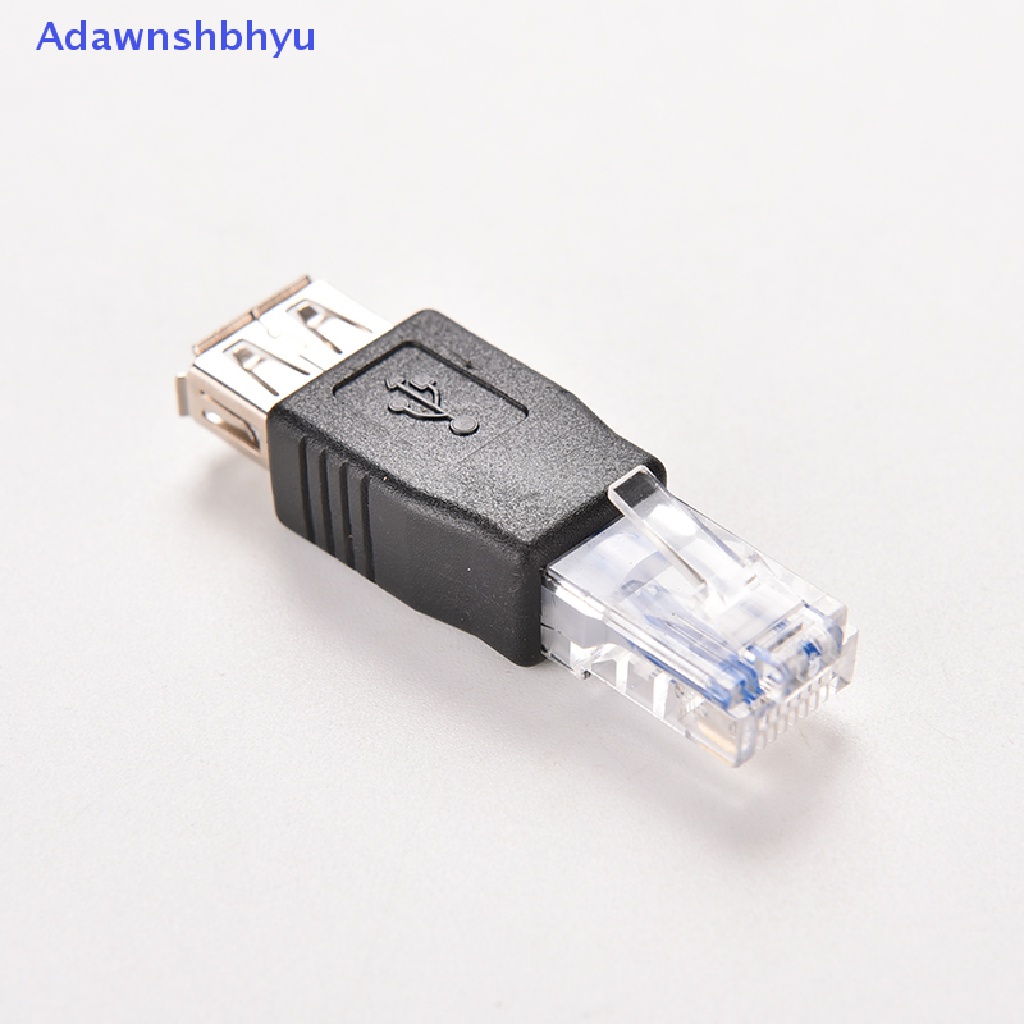 Adhyu RJ45 Male to USB AF A Female Adapter Socket Jaringan LAN Ethernet Router Plug ID