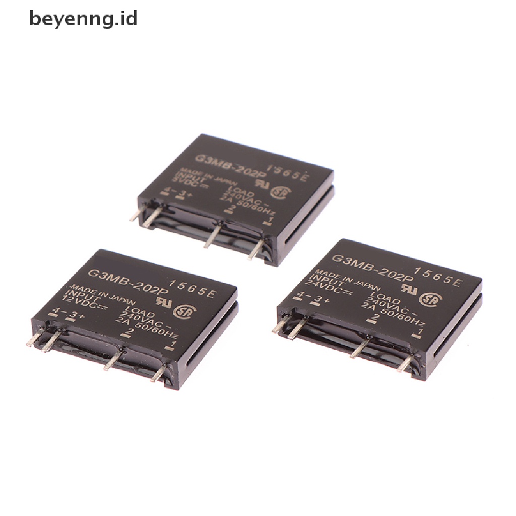 Beyen 1Pc 5V 12V 24V DC-AC Modul Relay Solid State G3MB-202P-5VDC PCB SSR AC 240V 2A Snubber Sirkuit Resistor Relay Switch ID