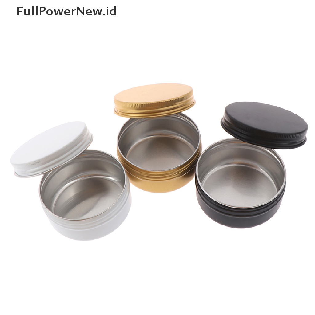 Power Round Survival Kit Tin Pot Kosong Kecil Polos Metal Storage Bit Box Mini Lip Balm ID