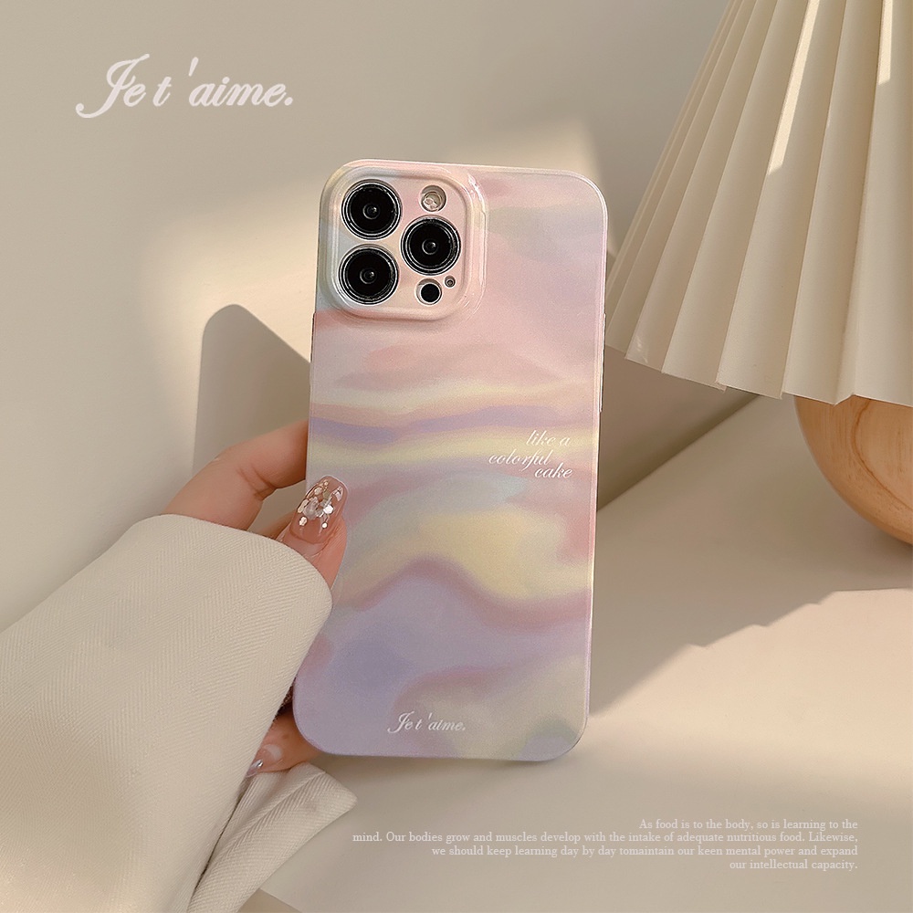 IPHONE Gentle Sunset Glows Phone Hard Film Case Penutup Perlindungan Penuh Untuk Iphone7 8 PLUS X XR XS 11 12 13 14 PRO MAX SE 2020