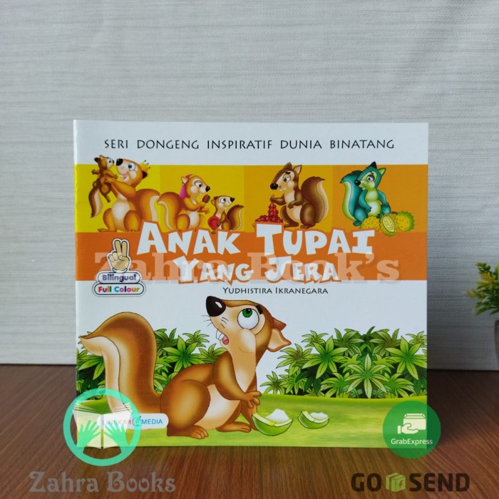 DISKON SHOPEE/ Buku Cerita Anak Dongeng Inspiratif Dunia Binatang Dua Bahasa - Mix