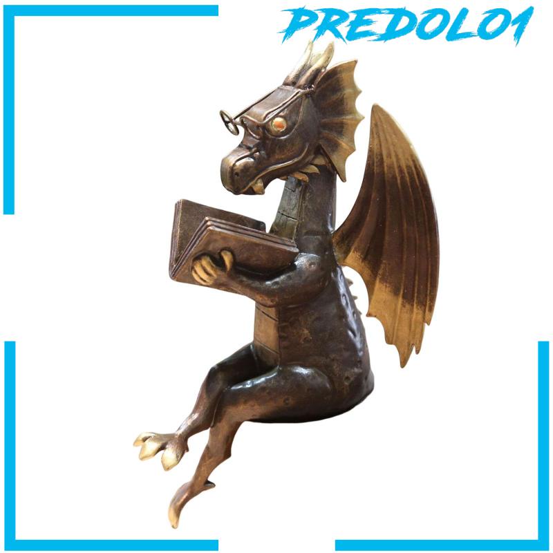 [Predolo1] Patung Buku Bacaan Naga Dekorasi Patung Naga Untuk Pindah Rumah Taman