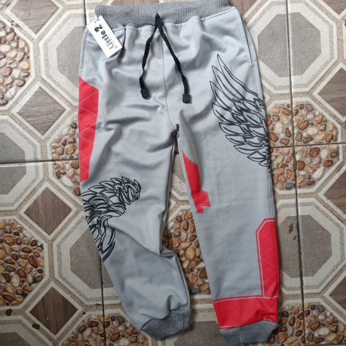 DISKON RAMADHAN/ celana gaming angel free fire anak - abu merah, S