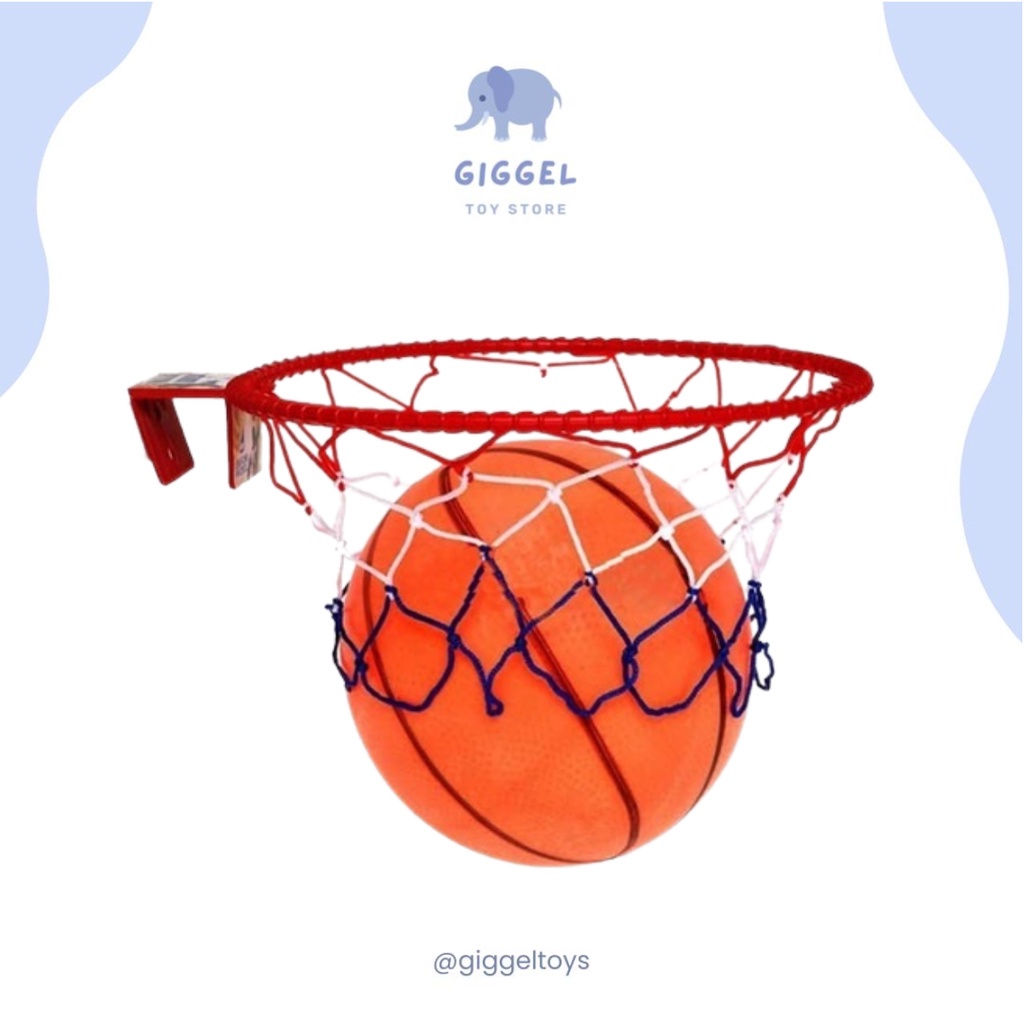 [ Giggel ] Mainan Anak / Bola Karet / Bola Basket Ukuran Besar 25cm