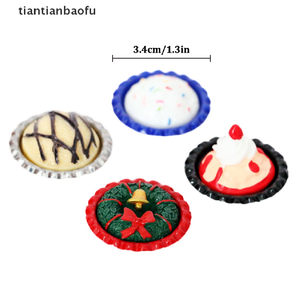 [tiantianbaofu] Miniatur Rumah Boneka Model Kue Rumah Boneka Kue Natal Dollhouse Food Toy Boutique