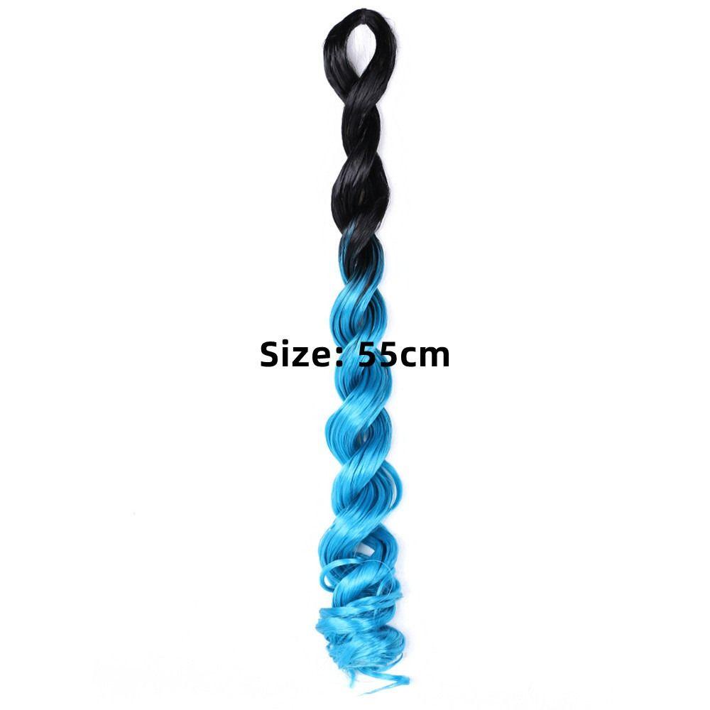 Lily Kepang Rambut Fashion Multi-Warna Gelombang Besar Rambut Palsu