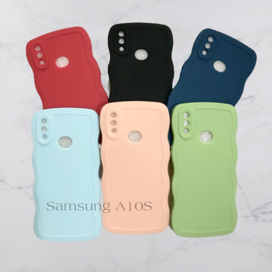 CASE SAMSUNG A10S // SOFTCASE SILIKON GELOMBANG WARNA PRO CAMERA - BDC