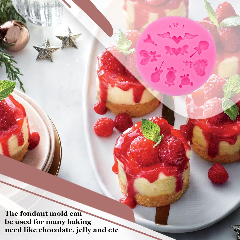 Cetakan Fondant Portable 9kisi Lucu Dapur Kartun Gula Jelly Kue Dessert Baking Mould Molding Alat Aksesoris